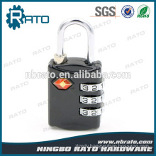 high quality zinc alloy luggage 3 code TSA lock
